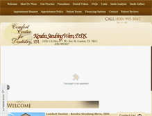 Tablet Screenshot of comfortcenterfordentistry.net